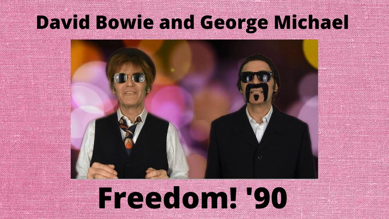 NEW VIDEO - George Michael and David Bowie   Freedom 90