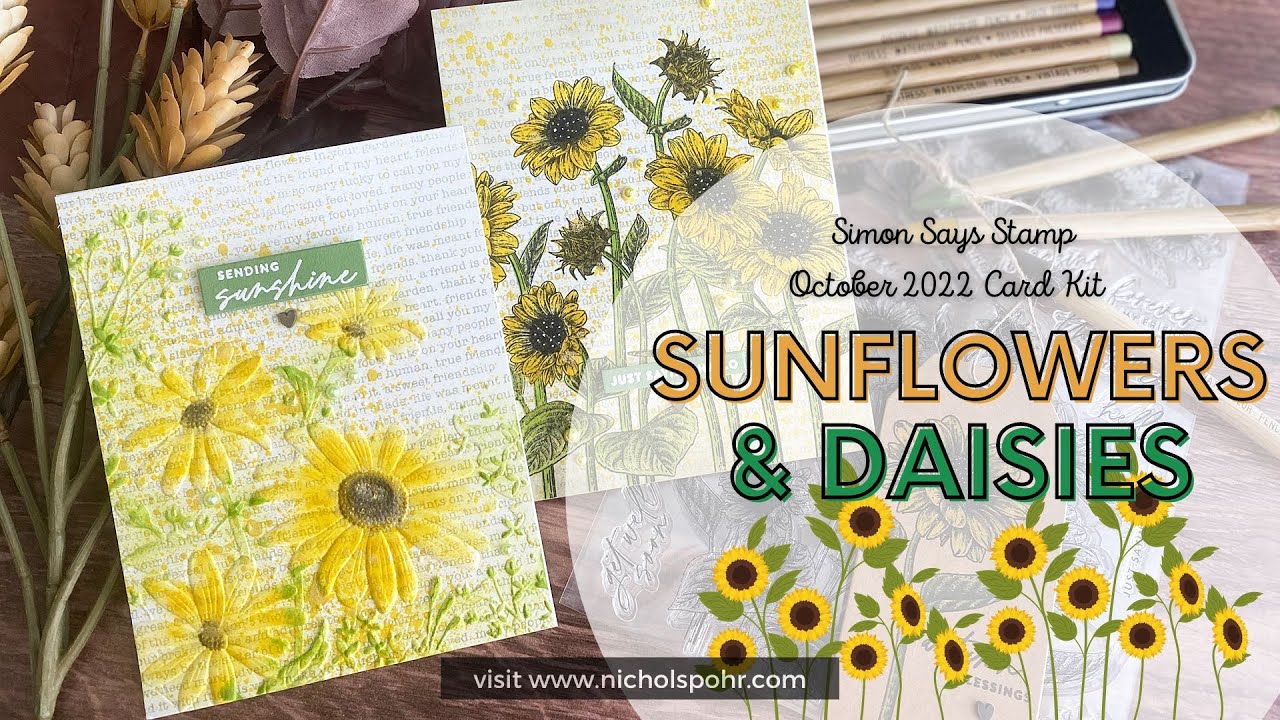 Sunflowers & Daisies Cards & Tags (Simon Says Stamp October 2022 Card Kit)