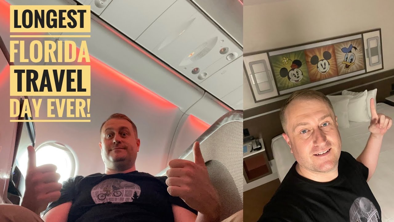 LONGEST Florida Travel Day EVER! Virgin UPPER Manchester to MCO / Disney's All Star Music Resort