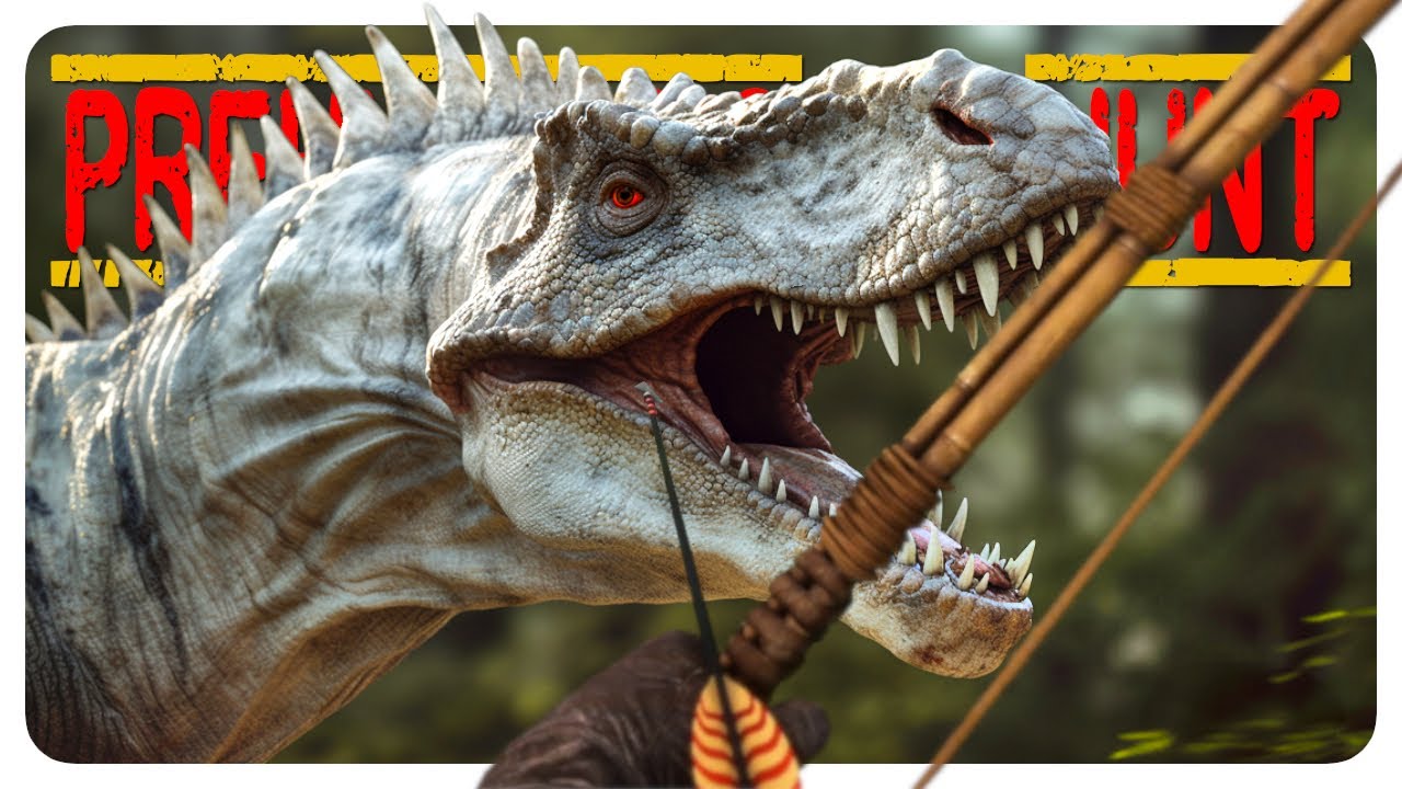 We hunted a HUGE ALBINO dino (with only a bow) | Prehistoric Hunt
