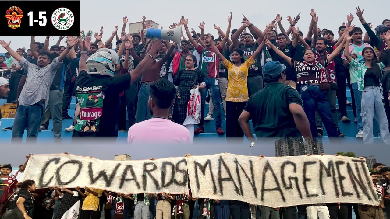 Mohun Bagan Fans Protested From The Stands During The Gokulam Kerala Vs Mohun Bagan Match
