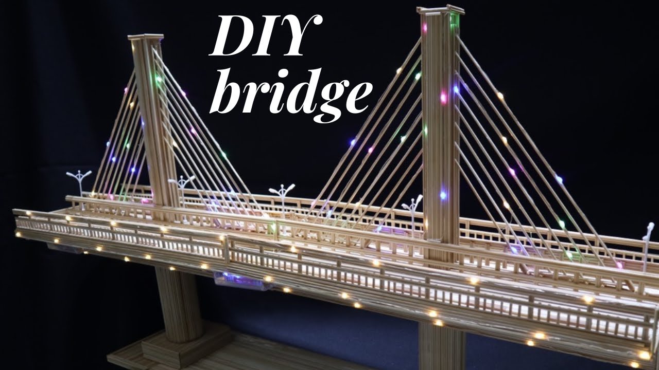how to make a bridge with bamboo sticks | DIY Model