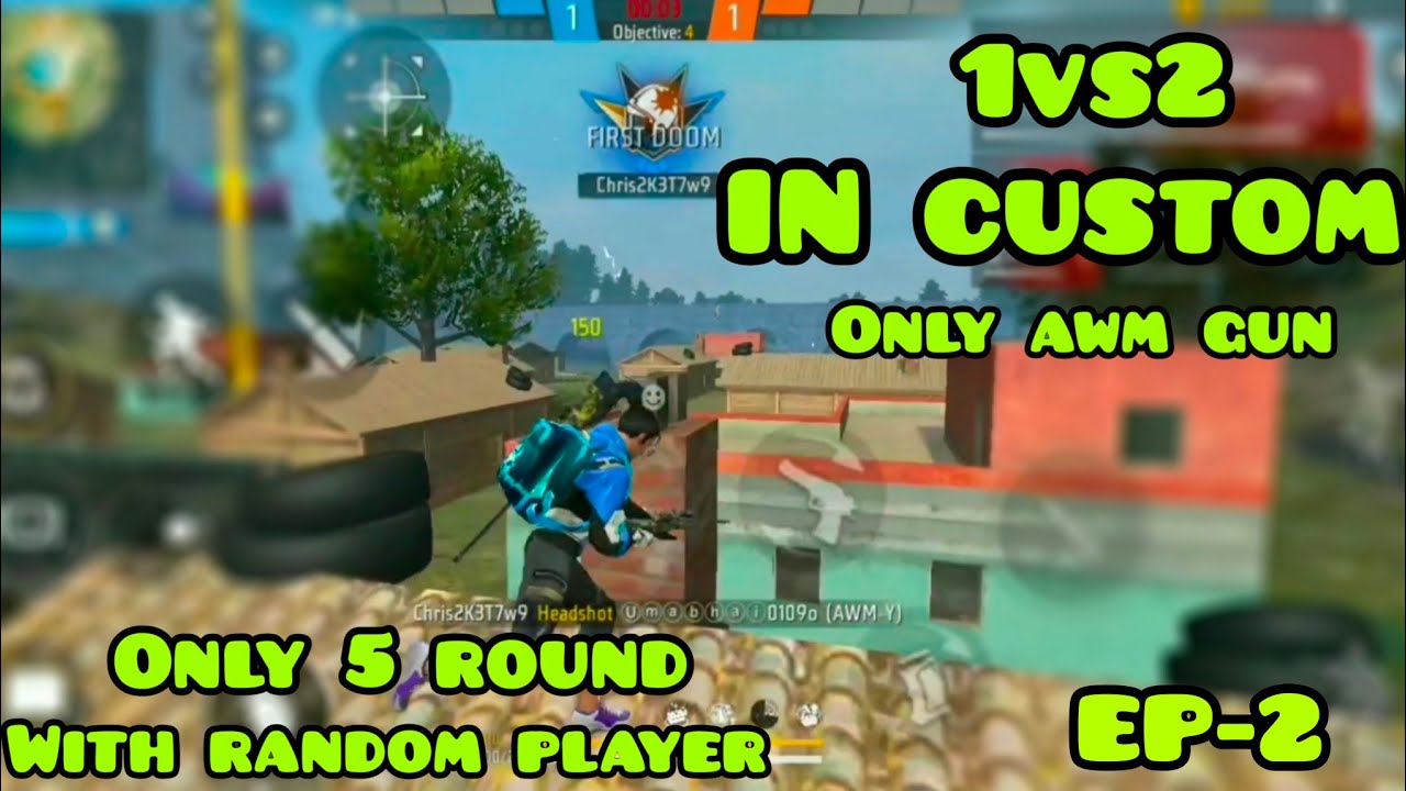 1vs2 In custom only awm  #freefire #shortfeed #tondegamer #tgrnrz #viral