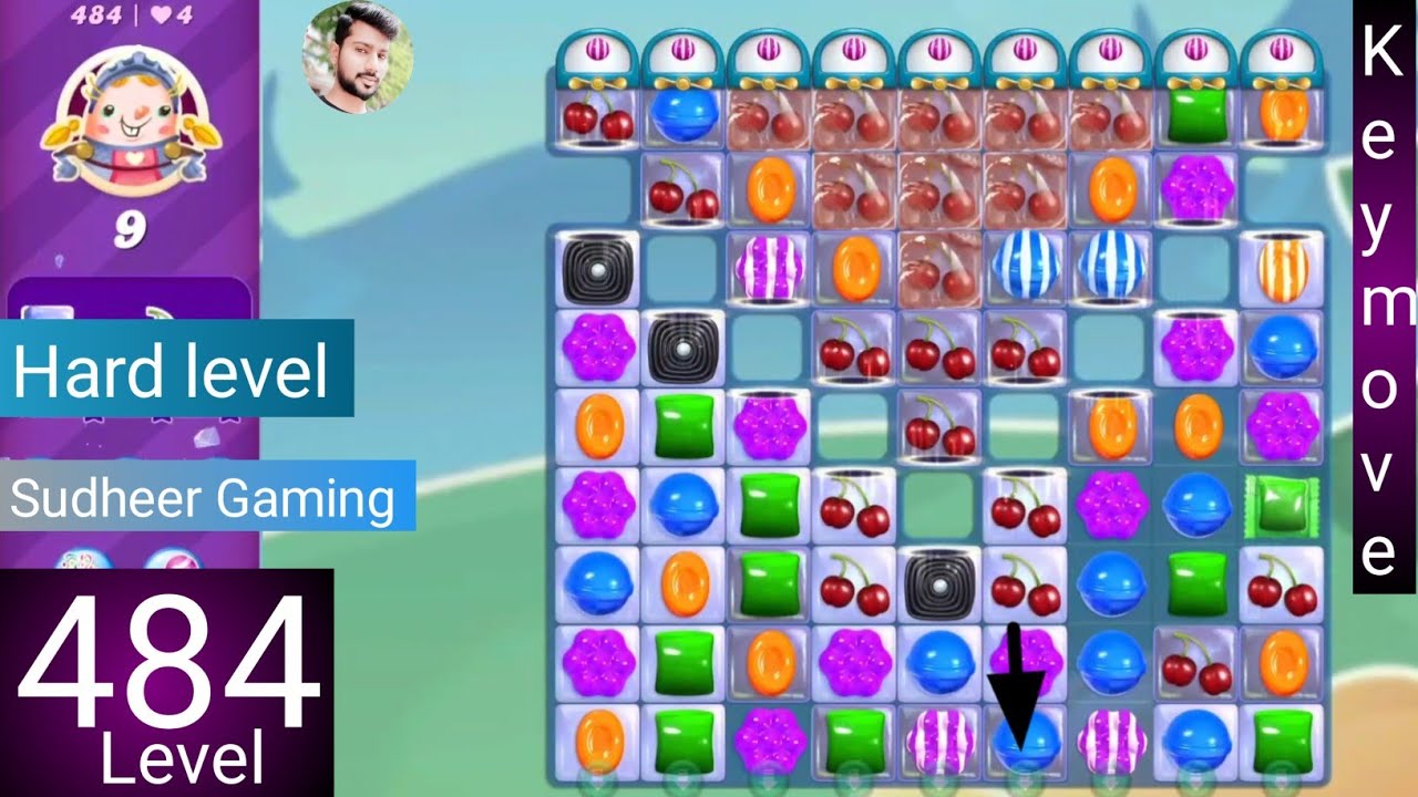 Candy crush saga level 484 ।  Hard level । No boosters । Candy 484  help। Sudheer CC Gaming