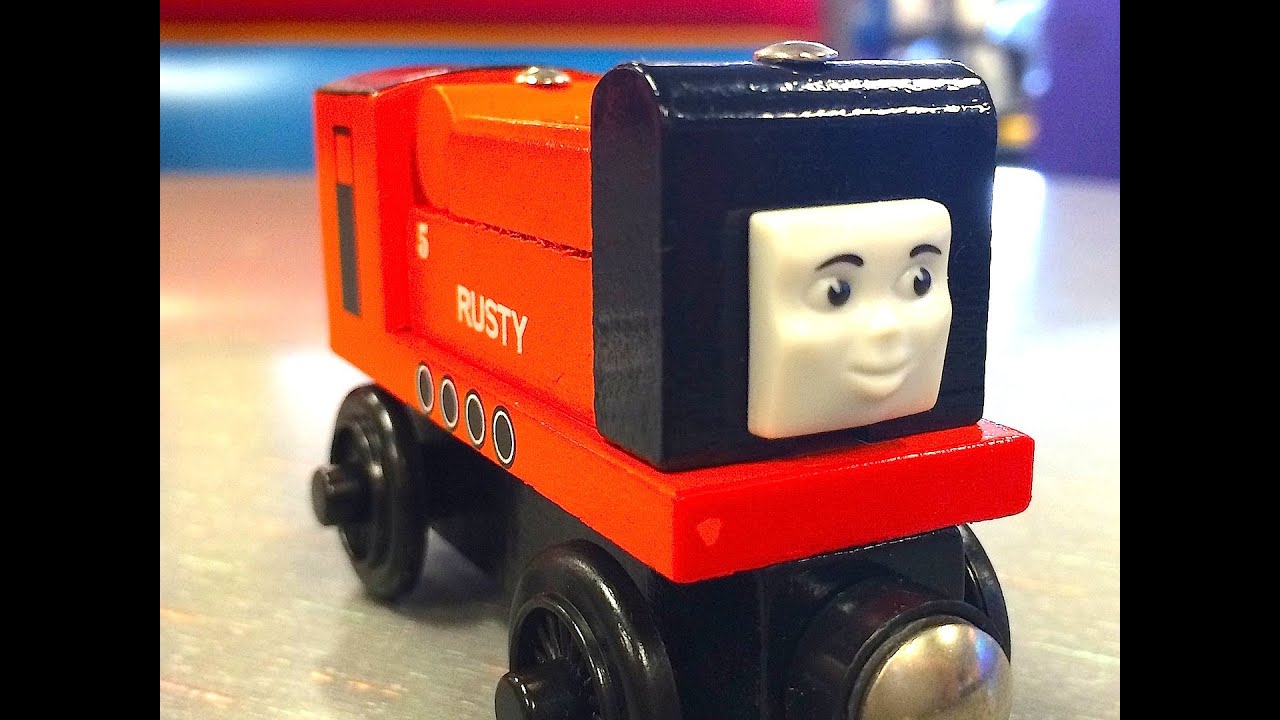 Thomas & Friends RUSTY Wooden Railway Toy Train Railway Review By Mattel Fisher Price