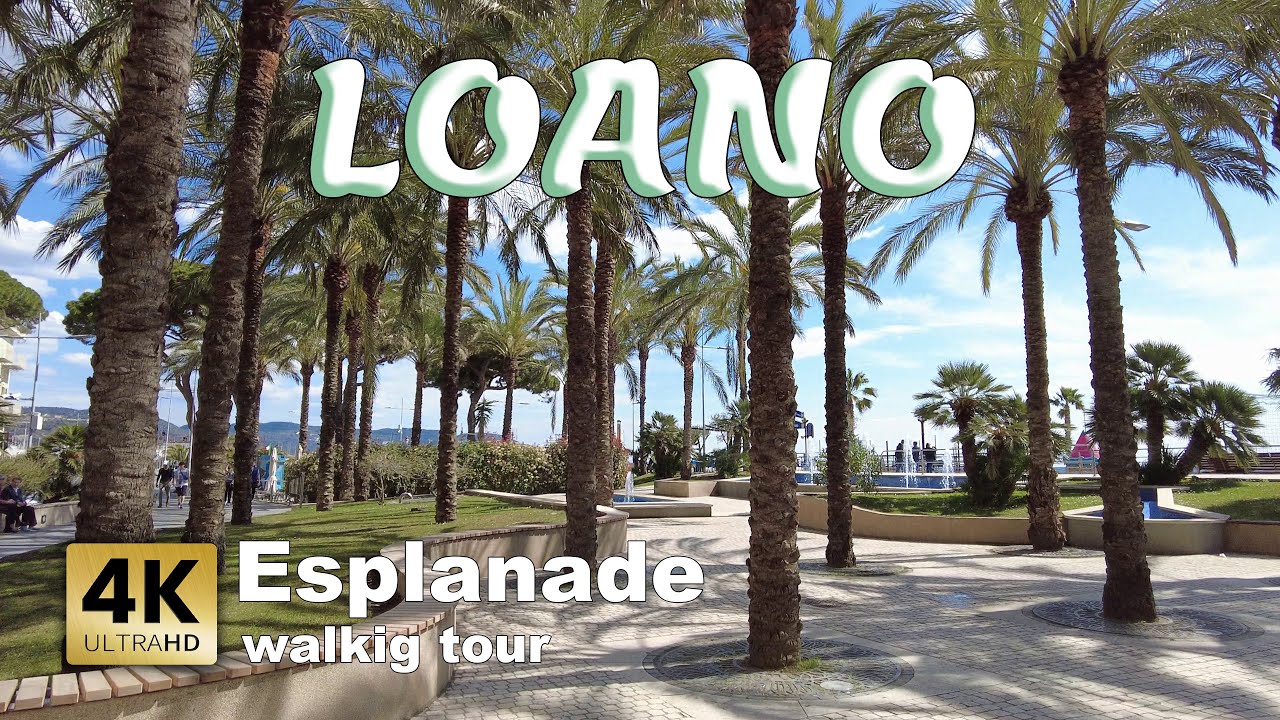 Loano, Esplanade, Italy - Walking tour 2023 [4k 60 fps]