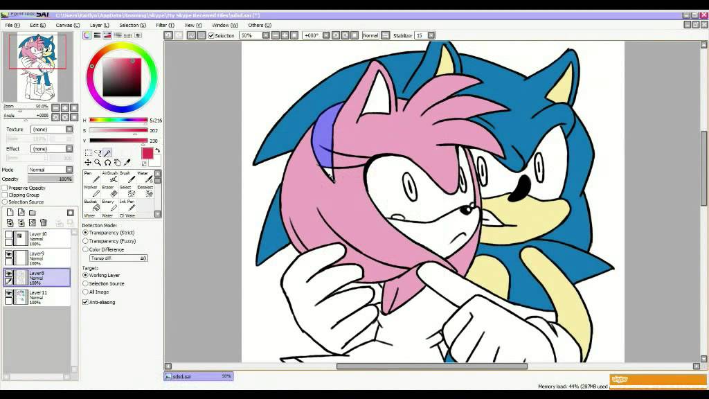 Speed Paint - Sonic x Amy (Sonamy) Love Me Harder