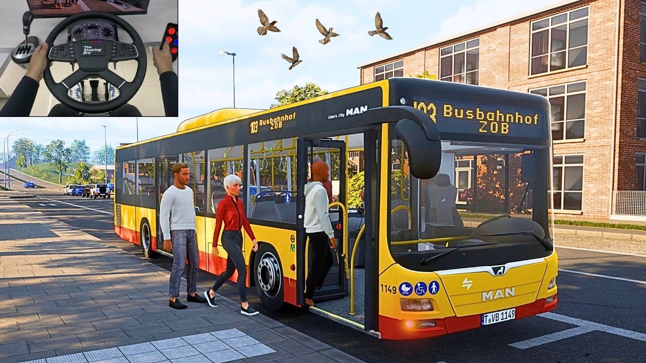 Beautiful City Bus Ride - City Transport Simulator: Bus | Steering Wheel Gameplay