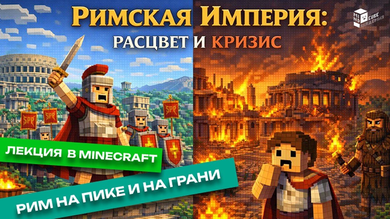 Римская империя: расцвет и кризис | Pax Romana | Лекция в Minecraft | MindCube Академия