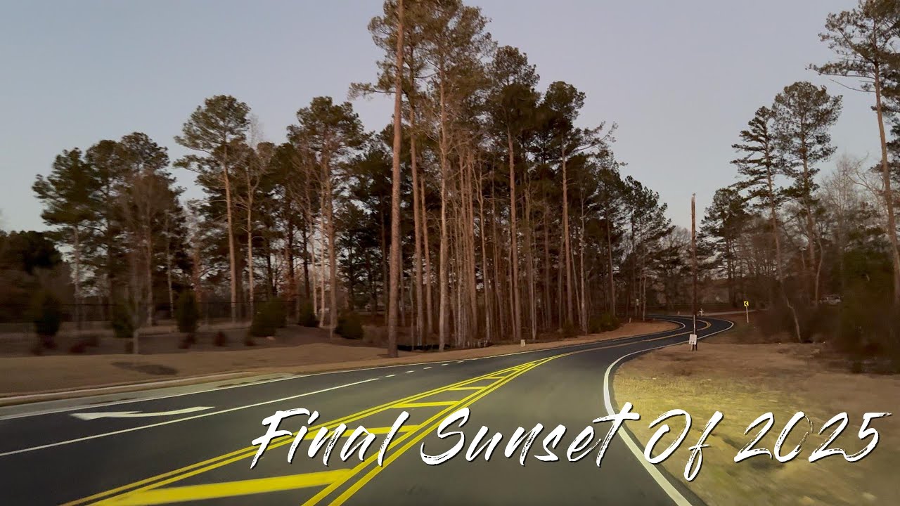 🌅 4K 60FPS POV Drive | Final Sunset of 2025 🌄 Back Roads Hiram GA &rarr; Powder Springs GA