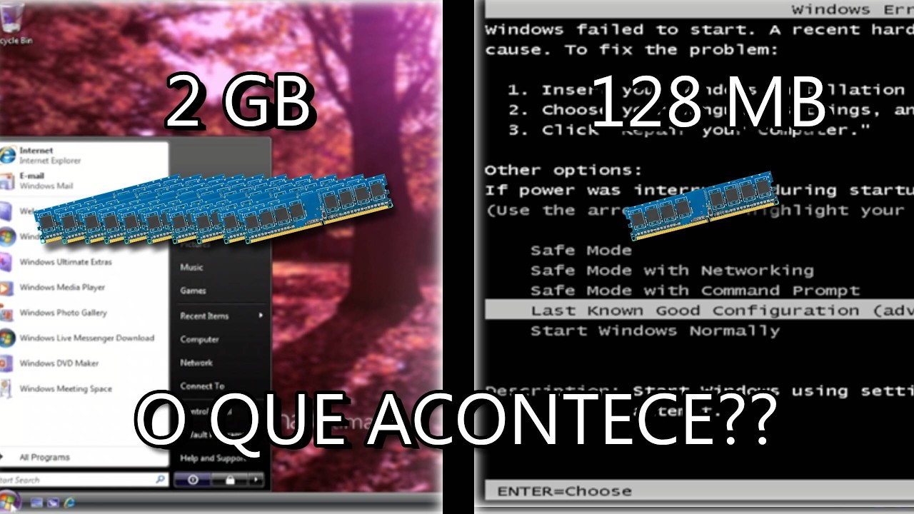 O que acontece se o RAM fica diminuindo no Windows Vienna