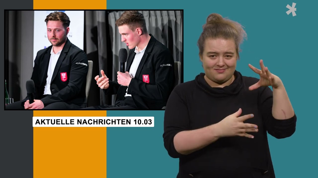 Aktuelle Nachrichten 10.03 in ÖGS: zweites Paralympics-Gold, ORF-Generaldirektor tritt zurück