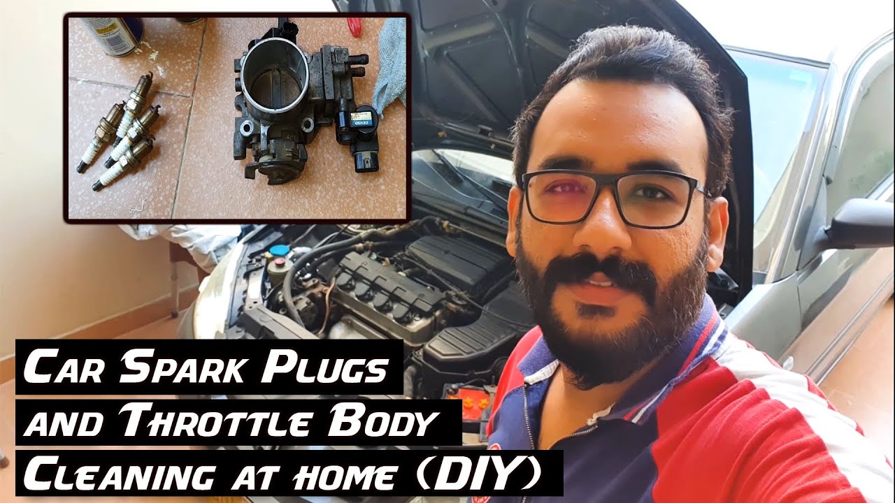 Car Throttle body Cleaning || Spark plugs cleaning || Honda Civic 2005
