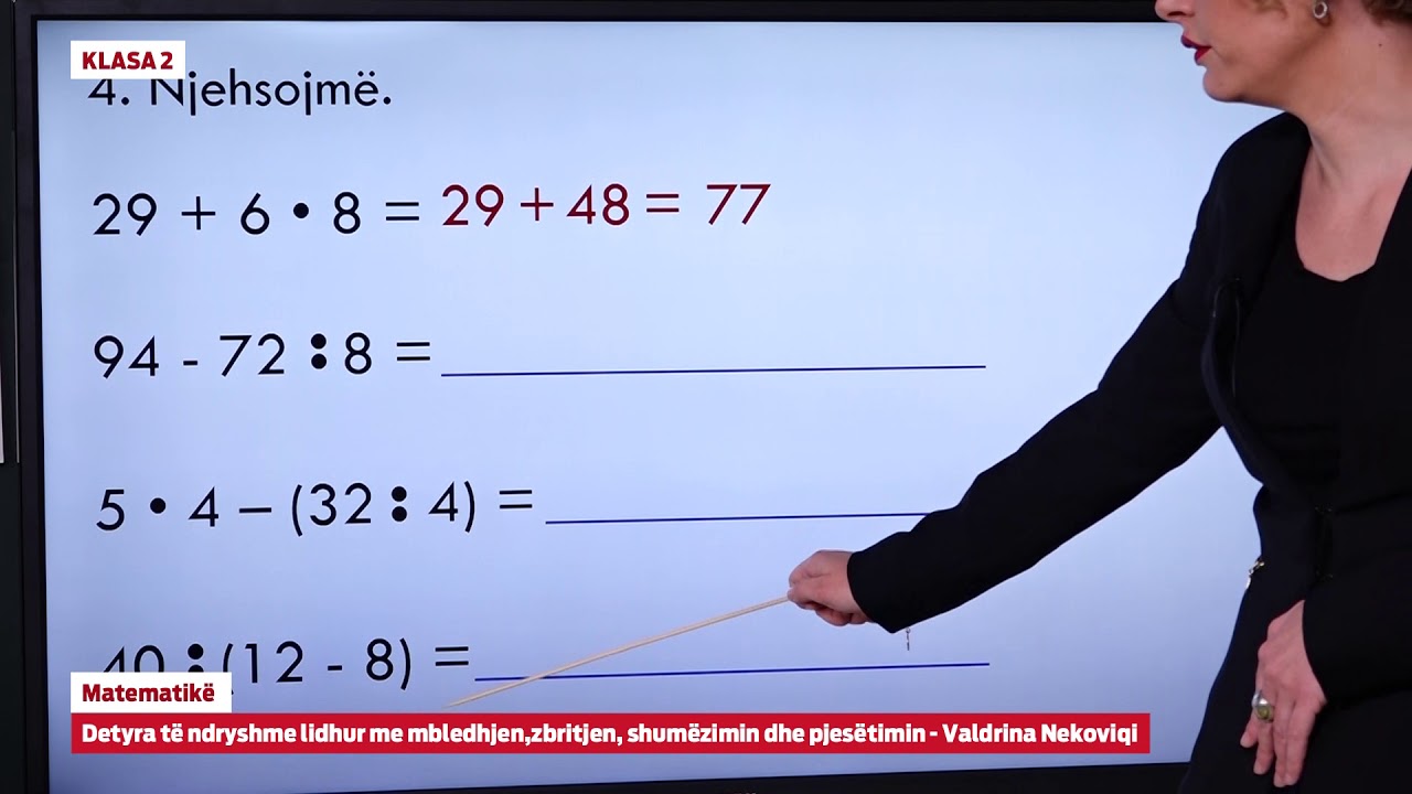 2884 Klasa 2  Matematikë - Detyra të ndryshme lidhur me mbledhjen zbritjen shumëzimin dhe pjesëtimin