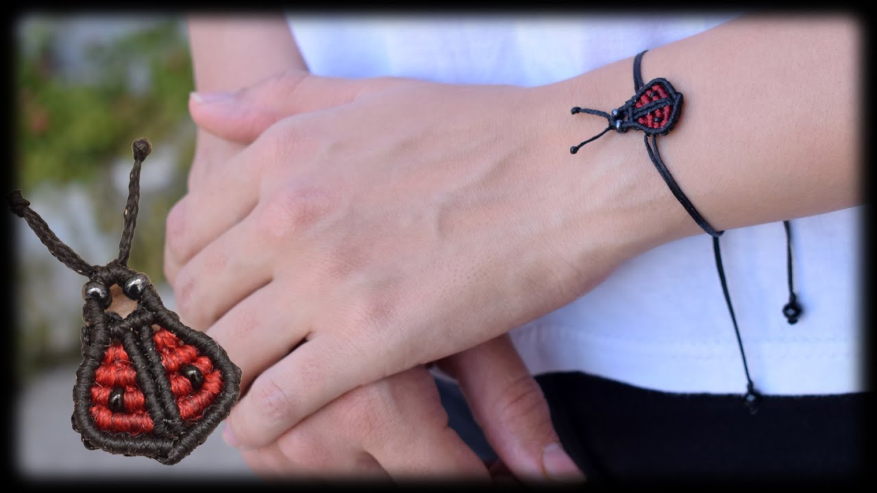 How to make macrame ladybug bracelet | ladybug gift | DIY & Craft | macrame animal