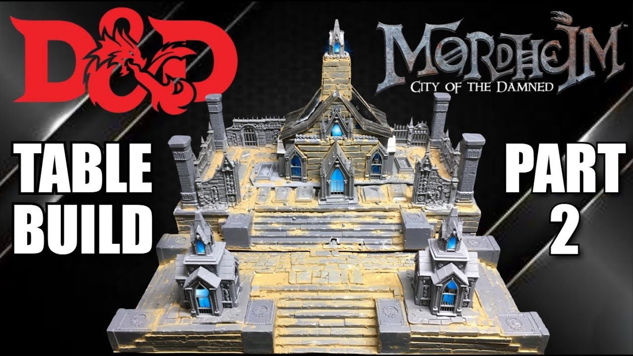 Building a Fantasy Graveyard Mausoleum Game Table for Warcry or Mordheim
