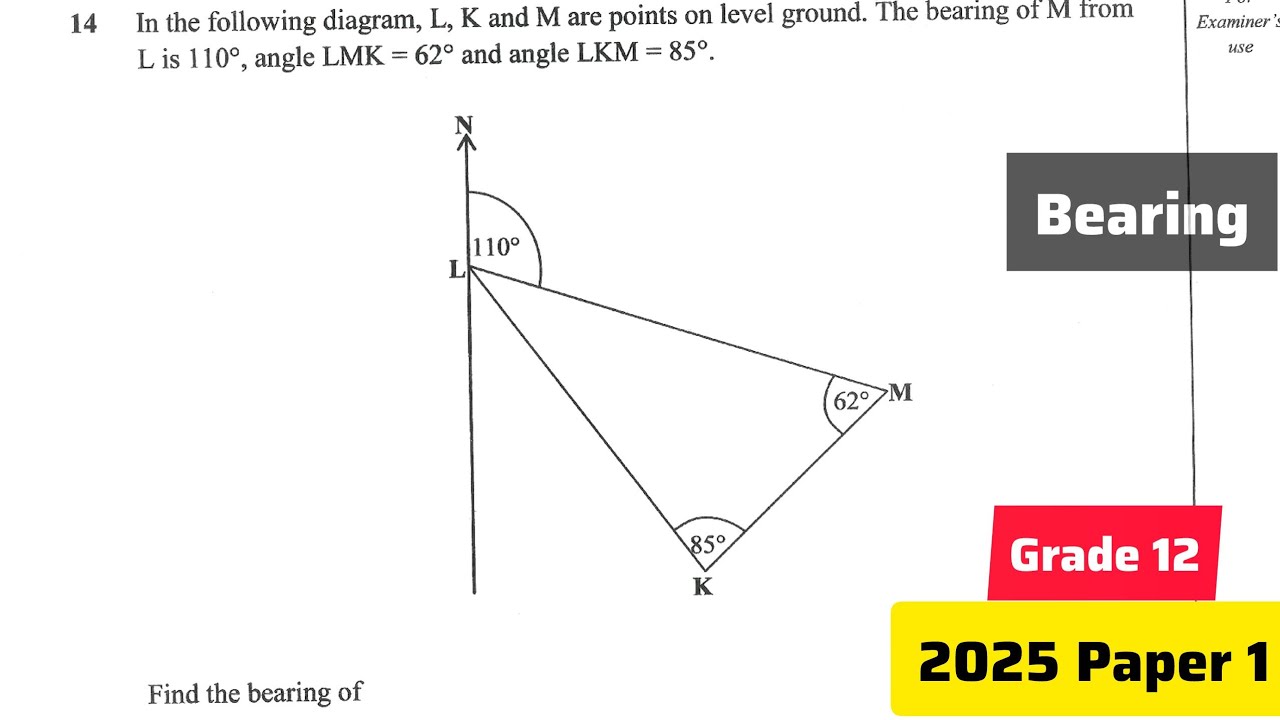 Bearings MADE EASY 😱 | Grade 12 Maths Paper 1 2025 EXAM FULL MARKS 🧭🔥