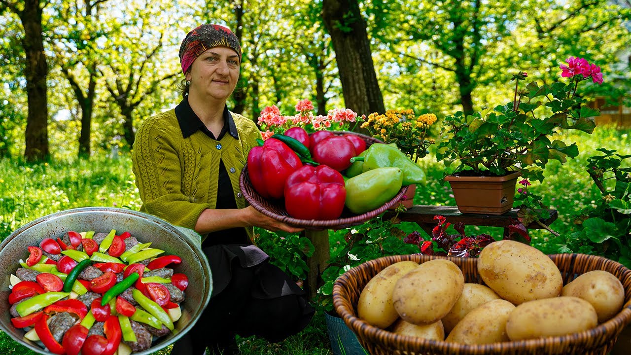 КАЗАН КОТЛЕТ с овощами на дровах в деревне