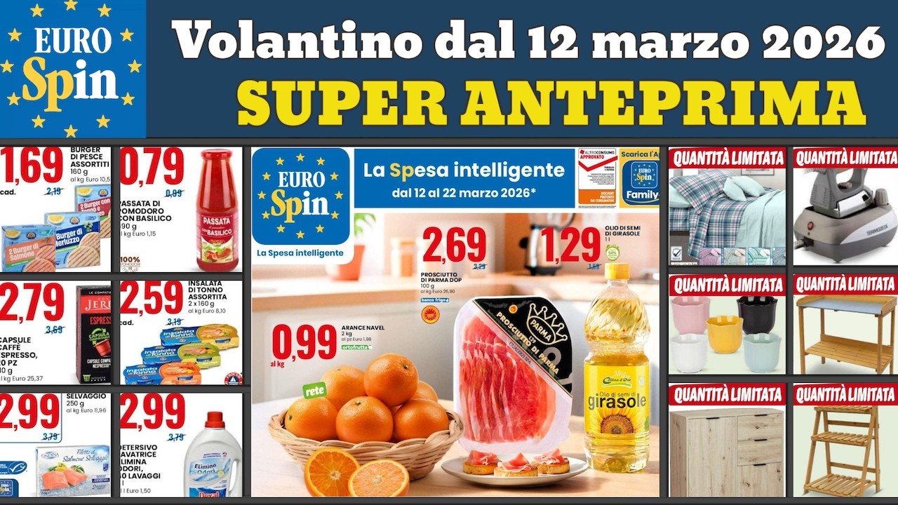 volantino EUROSPIN dal 12 marzo 2026 ✅ #anteprima 🔥 Offerte e promozioni casa giardino