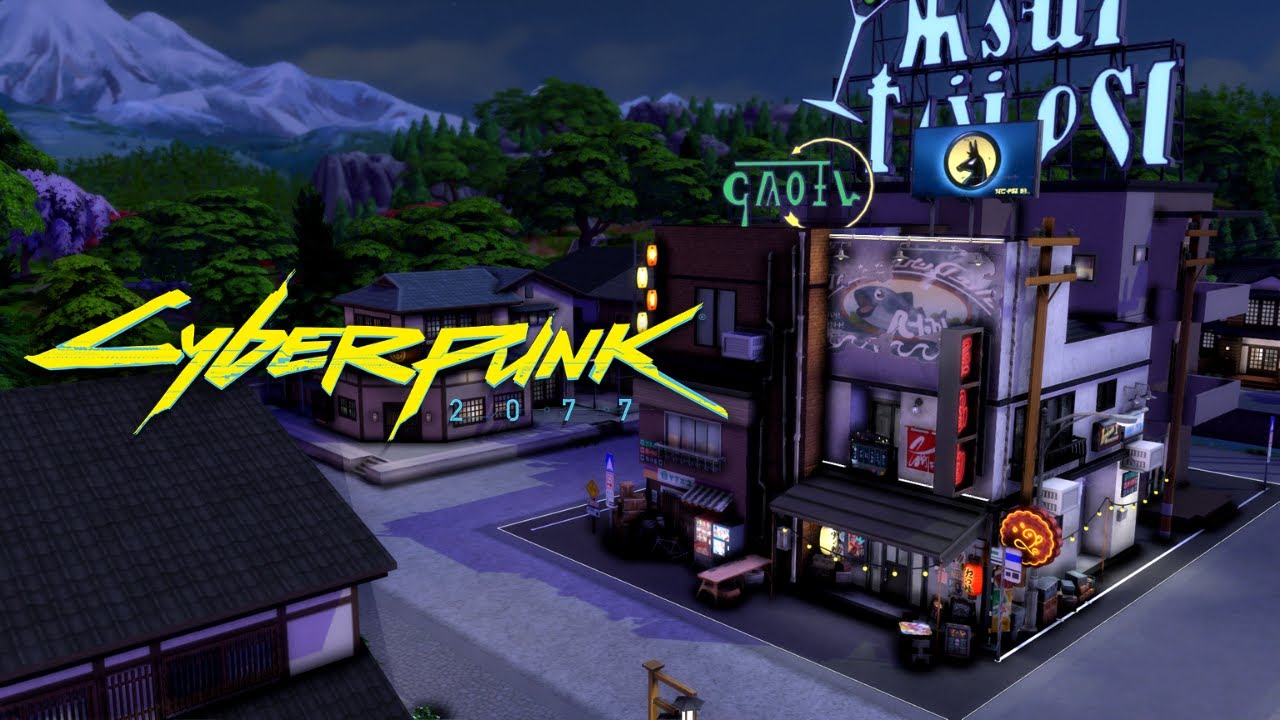Cyberpunk 2077 Inspired Apartment | The Sims 4: Snowy Escape
