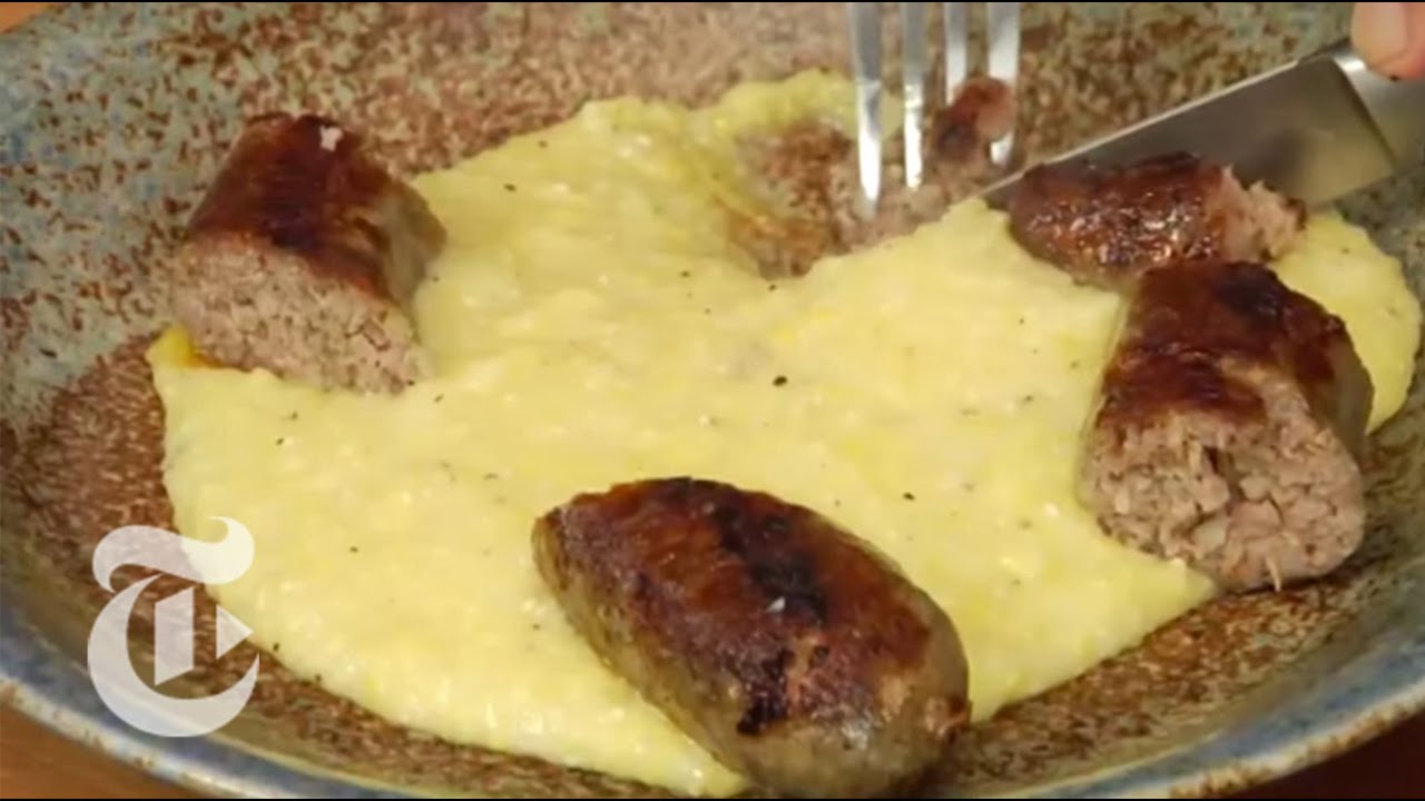 Creamy Polenta With Parmesan and Sausage - Mark Bittman | The New York Times