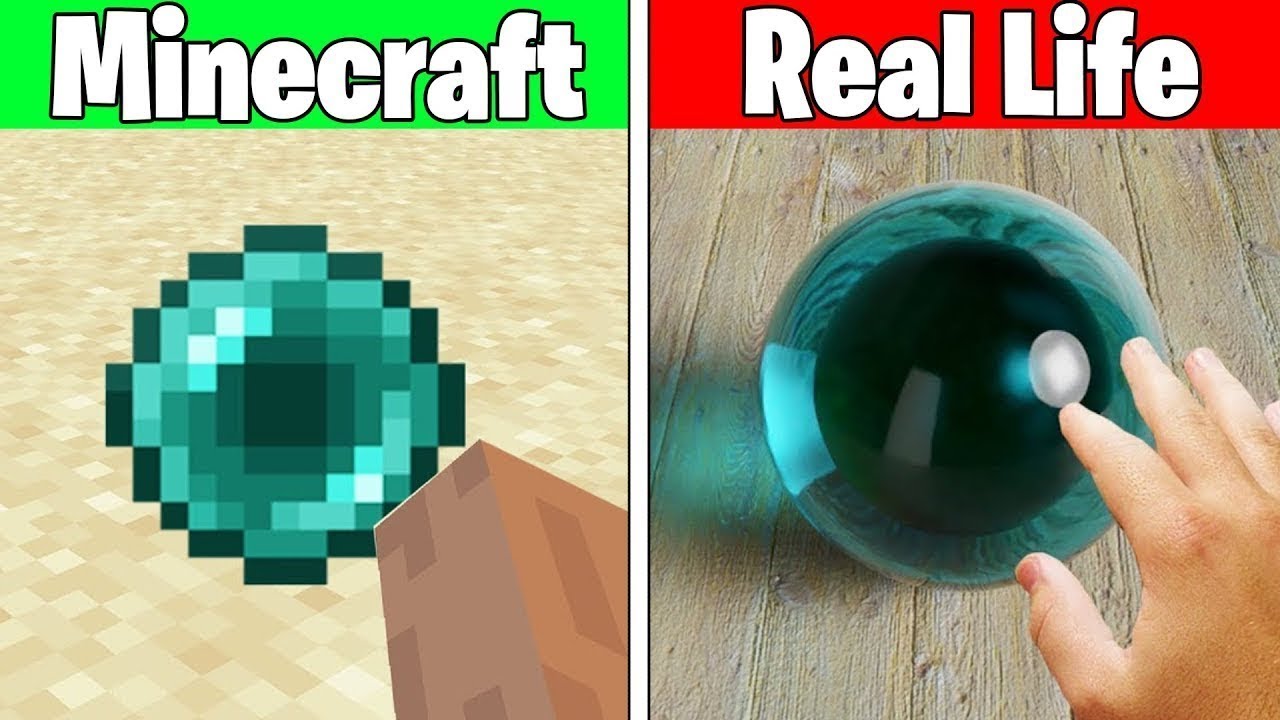 Real Life vs Minecraft | Realistic Minecraft, Water, Lava, Slime, Fire, Villager #692
