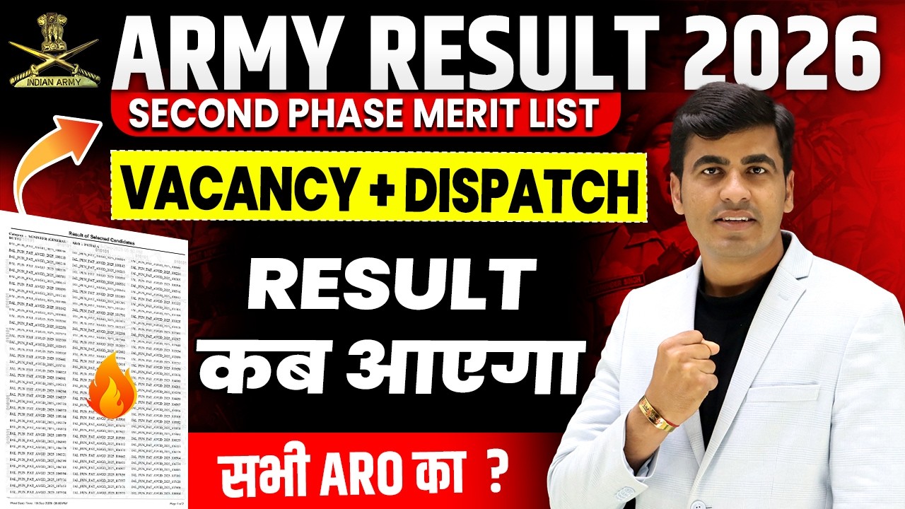 Indian Army Second Phase Result Update | Agniveer Army Final Merit List 2026 | Army Result 2026