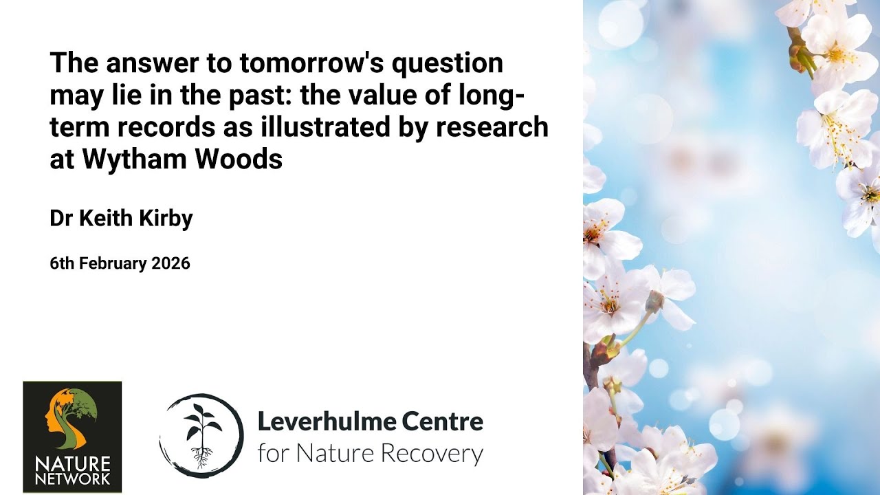 The answer to tomorrow's question may lie in the past: the value of long-term records -Wytham Woods