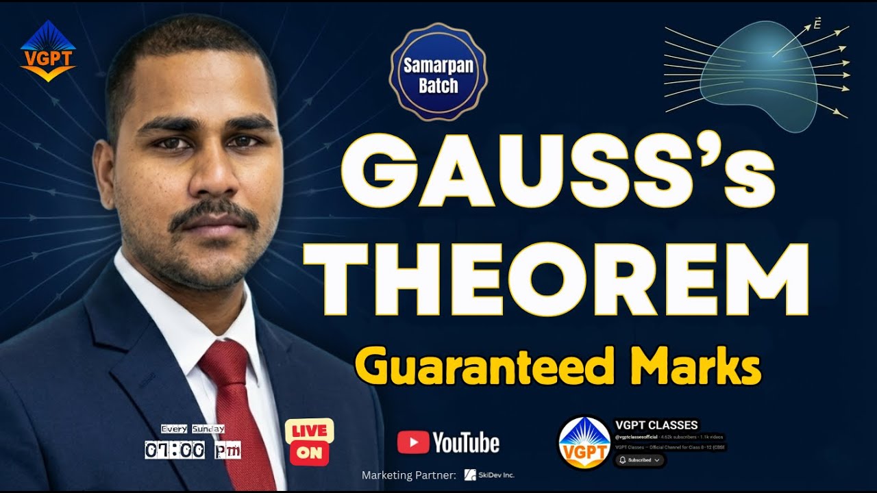 Gauss Theorem Class 12 Physics | Electric Flux & Applications | Rajesh Sir | Samarpan Batch | VGPT