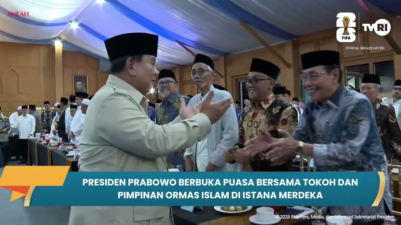 Presiden Prabowo Berbuka Puasa Bersama Tokoh Dan Pimpinan Ormas Islam Di Istana Merdeka