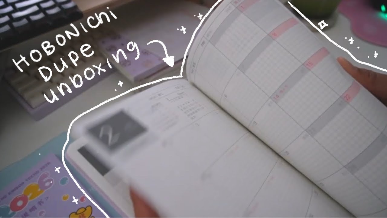 Kinbor 2026 Planner Unboxing + First Impressions on Hobonichi Dupes 🌸⊹˚. ♡.𖥔 ݁