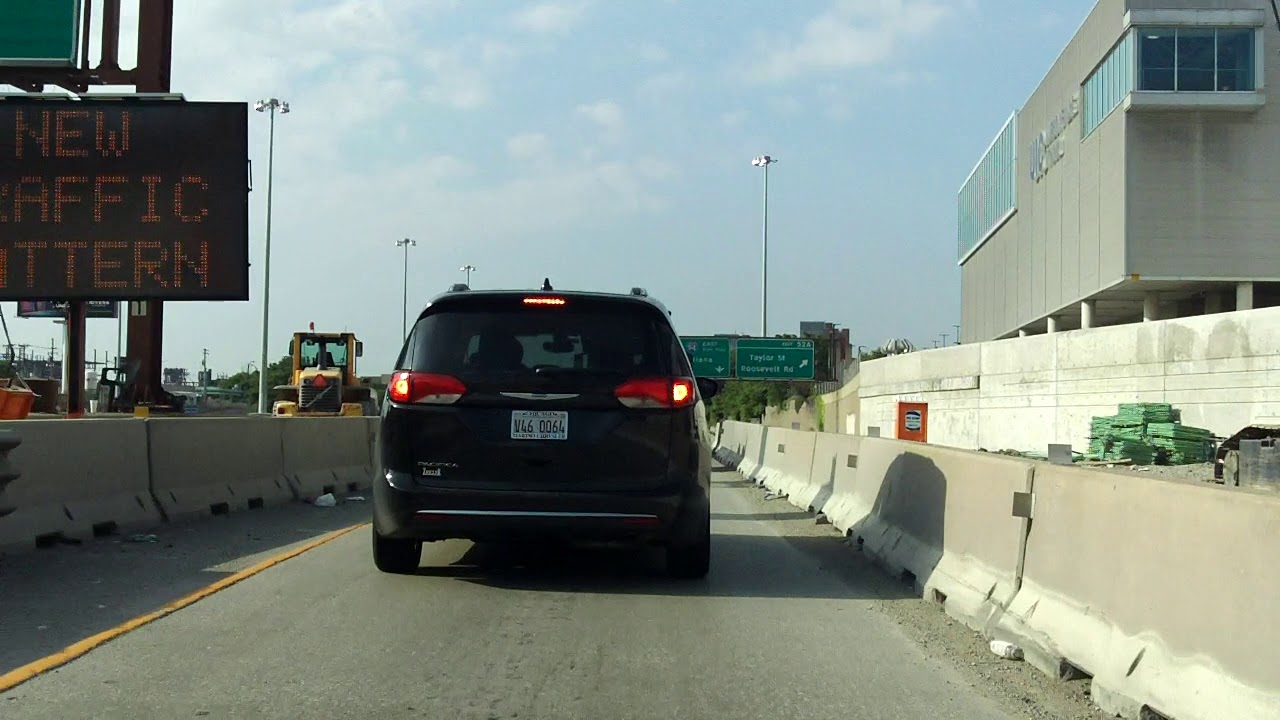 Jane Byrne Interchange: Eisenhower Expressway inbound to Dan Ryan Expressway outbound
