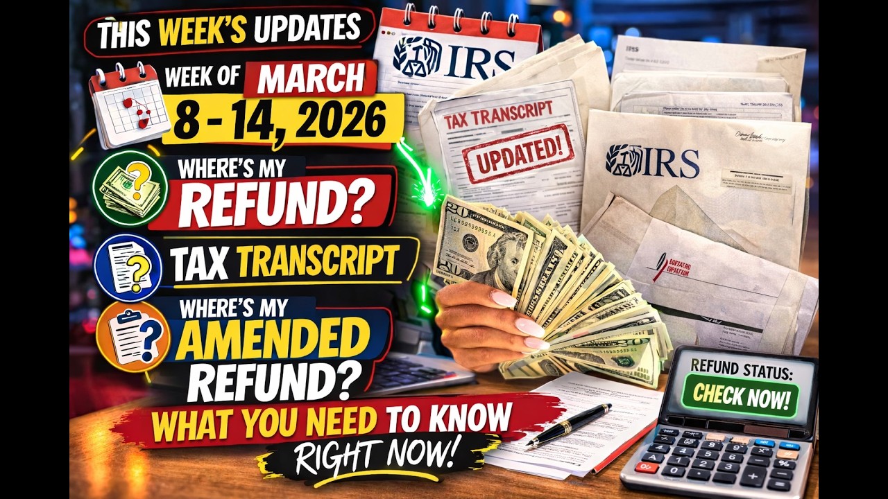 IRS Tax Refund Update: March 8&ndash;14, 2026 | Transcript Codes, Amended Refunds & Deposit Dates