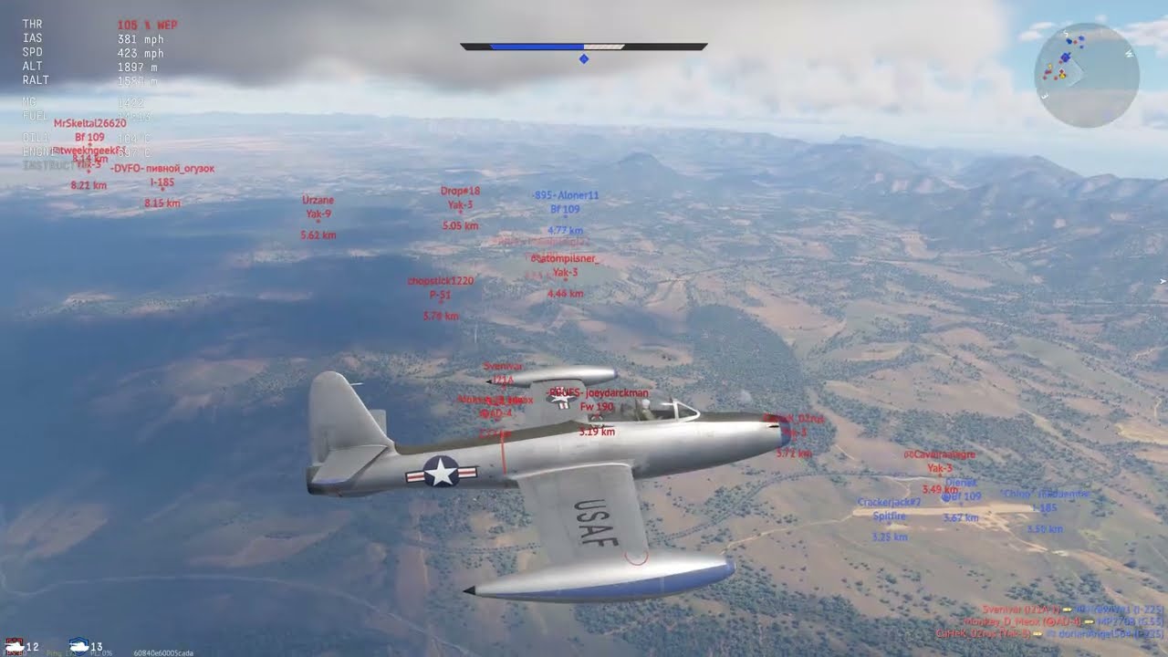 F-84B-26  5 and 0  Kuban  (War Thunder AB)