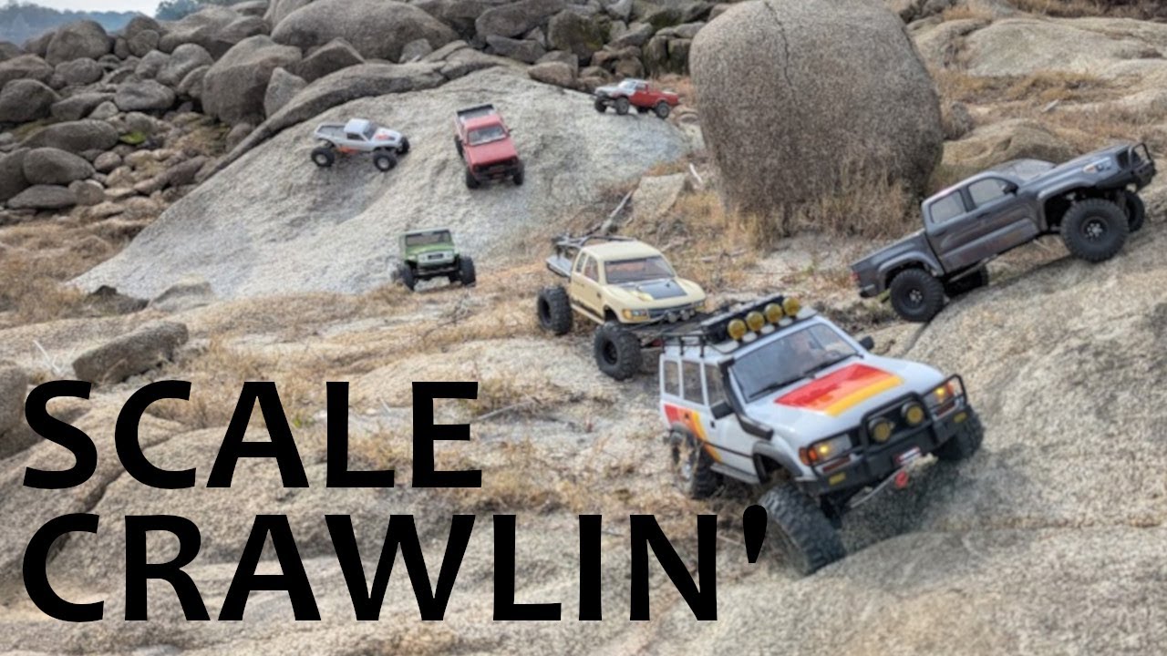 Scale Crawling with Friends - FCX10 LC80 - Element KnightRunner -  VS4-10 - TRX4 -