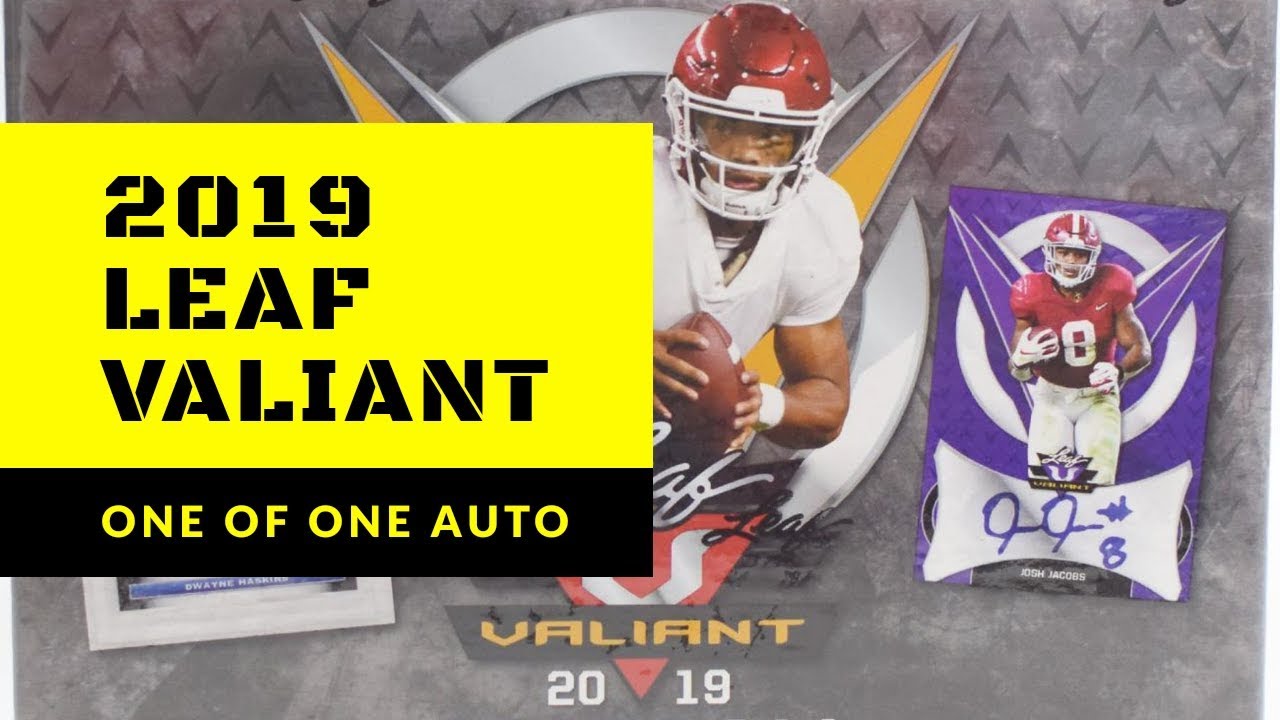 2019 Leaf Valiant football - Nice 1/1 Auto - Release Review