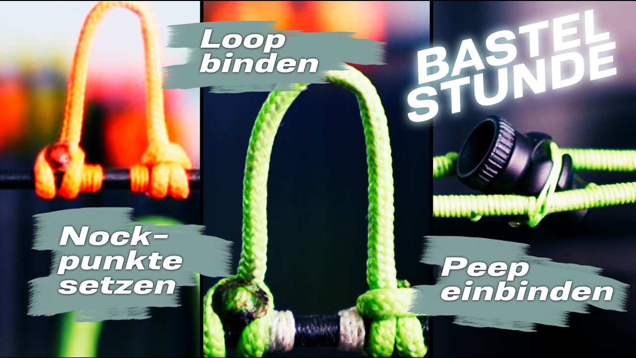 Nockpunkte - D-Loop - Peepsight einbinden