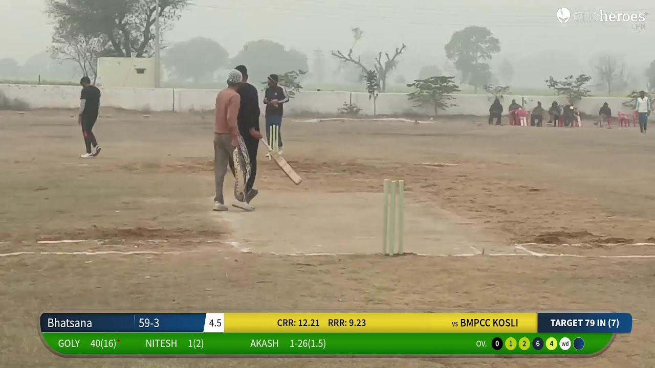 BMPCC KOSLI vs Bhatsana live cricket match | biharipur cricket tournament  live - BBD cricket groun