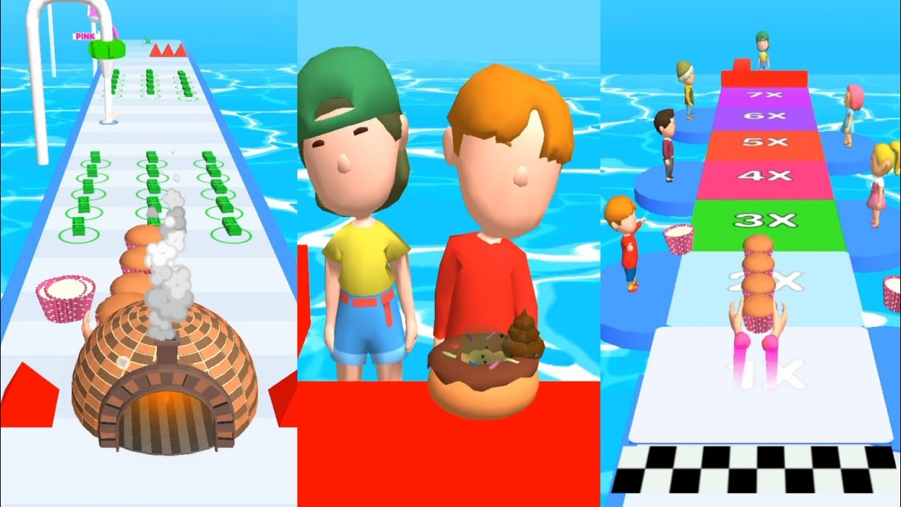 Cake 🎂 And Donut 🍩 Runner ~~ Gameplay Walkthrough ios Android (Happy time)