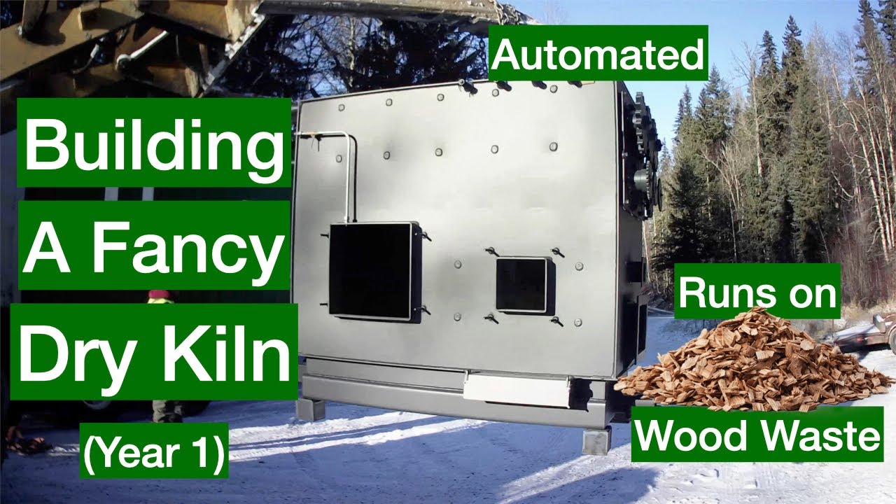 Building a Fancy Dry Kiln - Automated and Heated with Wood Waste (year 1) Timelapse