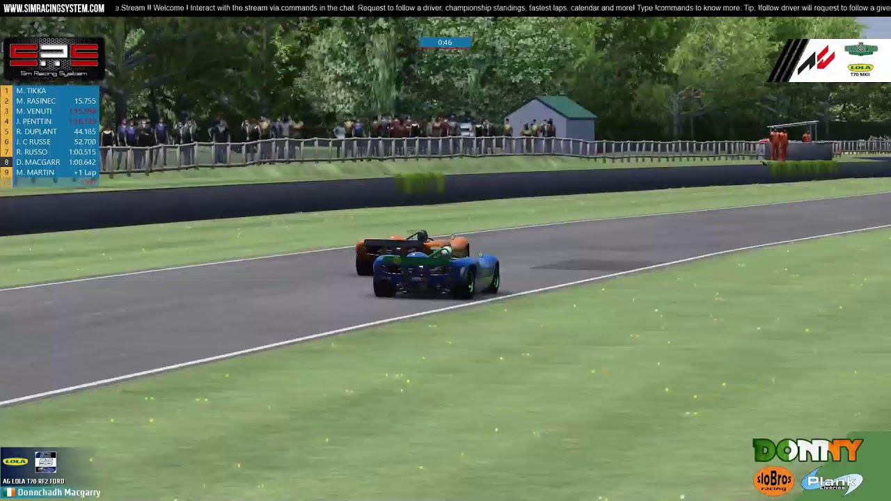 SRS Live Now! DonnyLolaT70MKIIFord @ GoodwoodCircuit 20:00GMT 2025-02-17