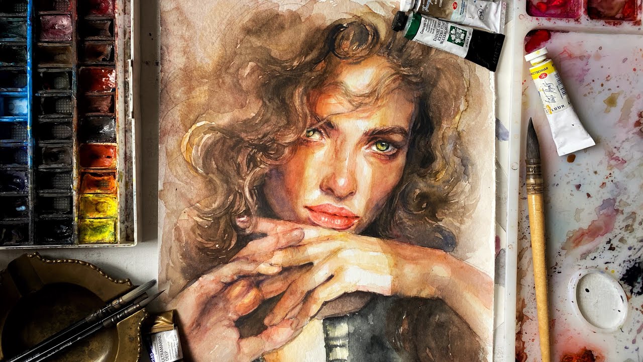 Акварельный портрет / Watercolor portrait
