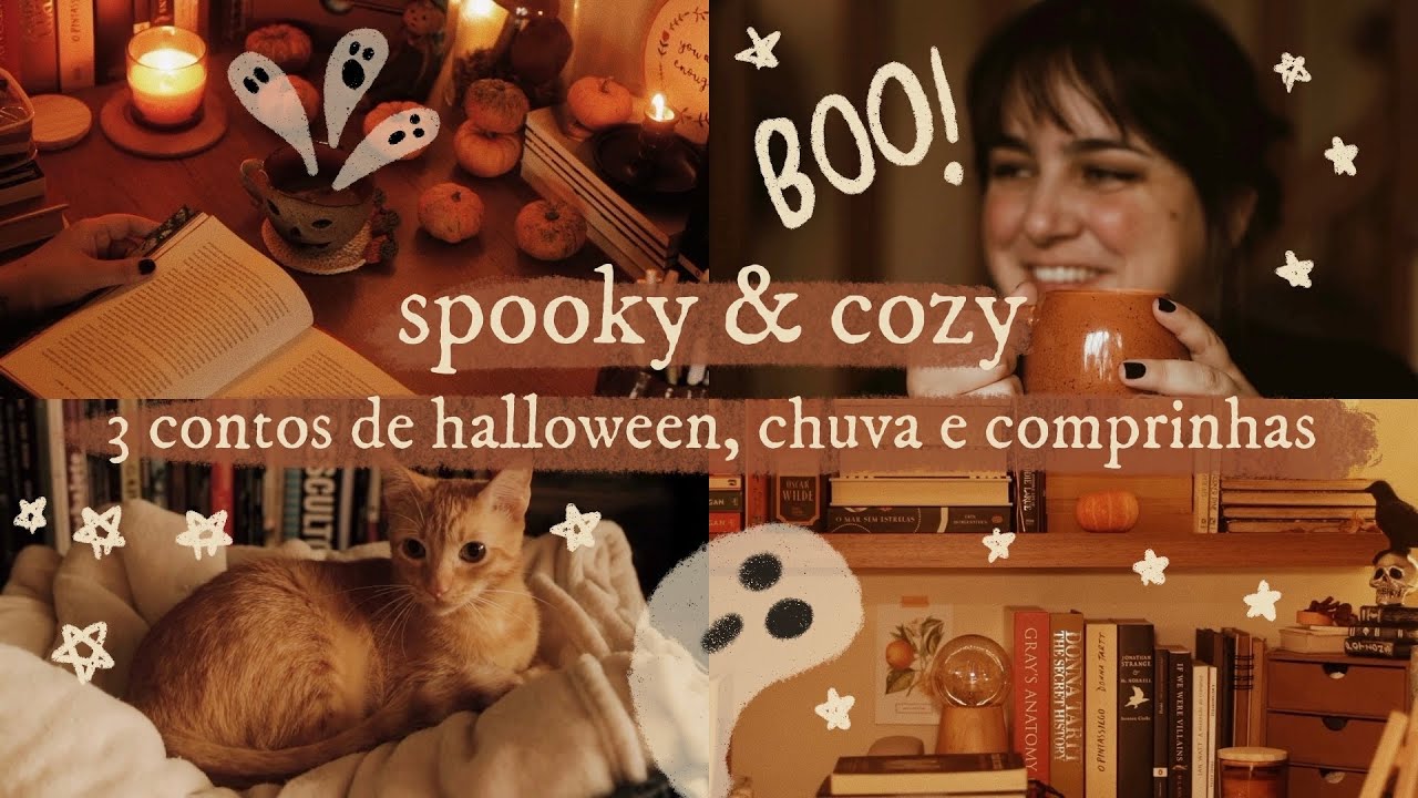 🎃🍂🌧️ 3 contos para ler no halloween, comprinhas, unboxing e cozy vibes