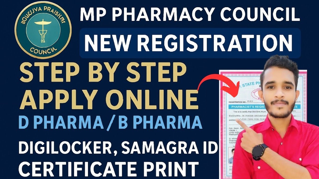 mp pci registration for b.pharmacy | mp b pharma registration process 2025 | mp pharmacy council |