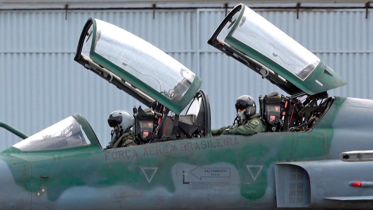 Brazilian Air Force F-5 Fighter Jets Takeoff