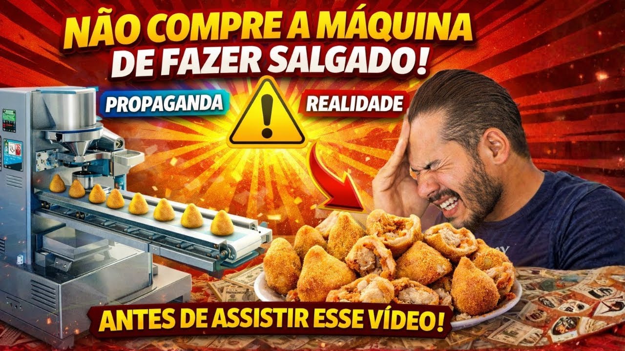 Não COMETA o ERRO de COMPRAR MÁQUINA de SALGADOS, antes de assistir este video.