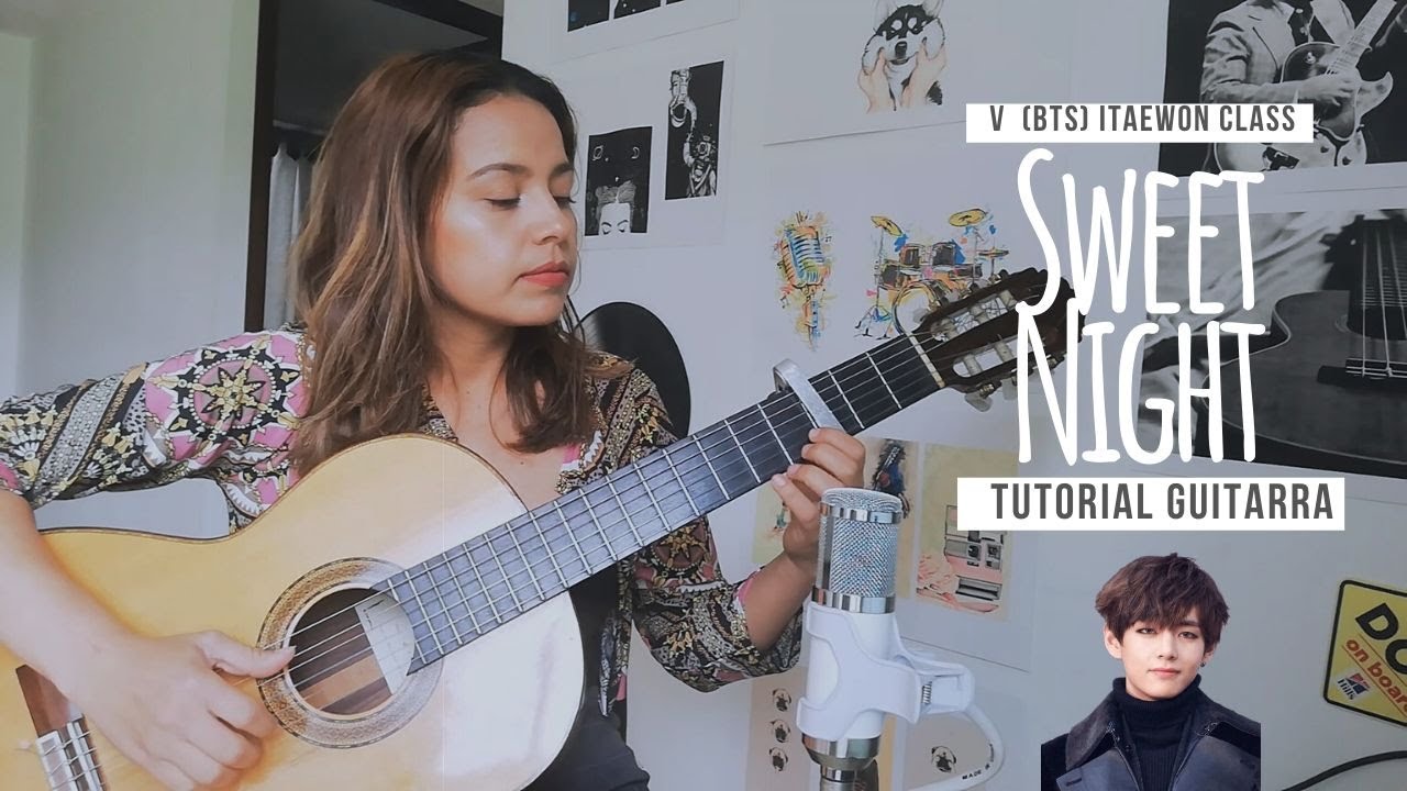V (BTS) - Sweet Night - Itaewon Class (이태원 클라쓰 )  - Tutorial Guitarra