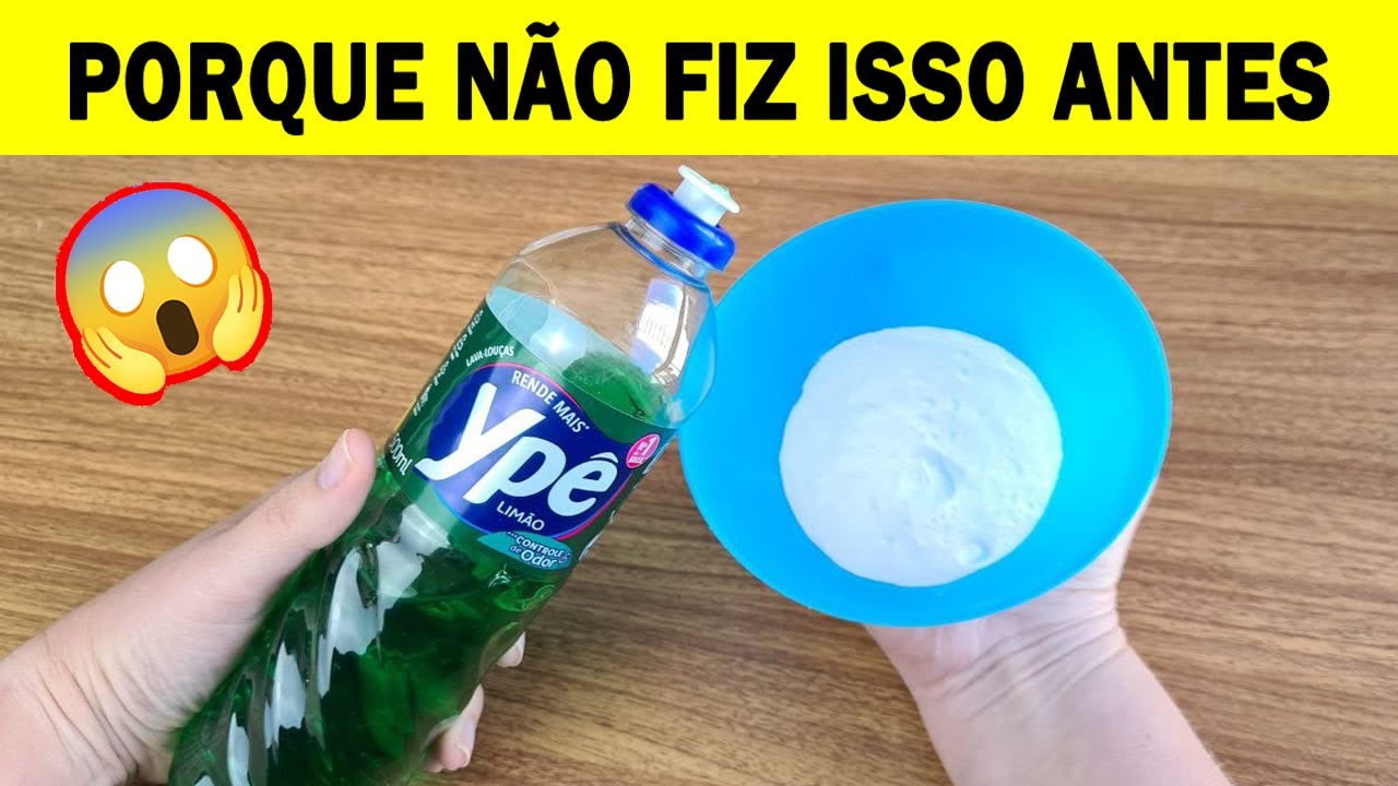 Misturei DETERGENTE com BICARBONATO 😱 Todos ficaram Chocados! Resultado Incrível
