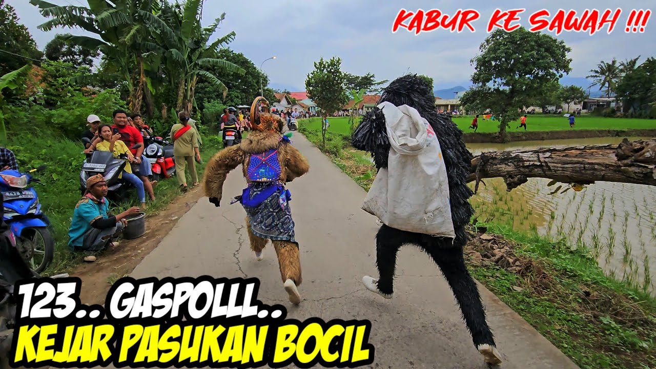 GRANDONG IBIN & WANARA SI JALU KEJAR BOCIL SAMPE KE TENGAH SAWAH❗️❗️KUDA LUMPING MSP 💥 LEMBUR KURING