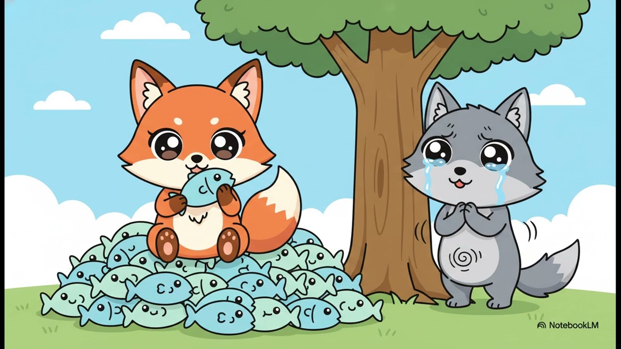 How the Wolf Lost His Tail 🐺 Moral Story for Children 📖